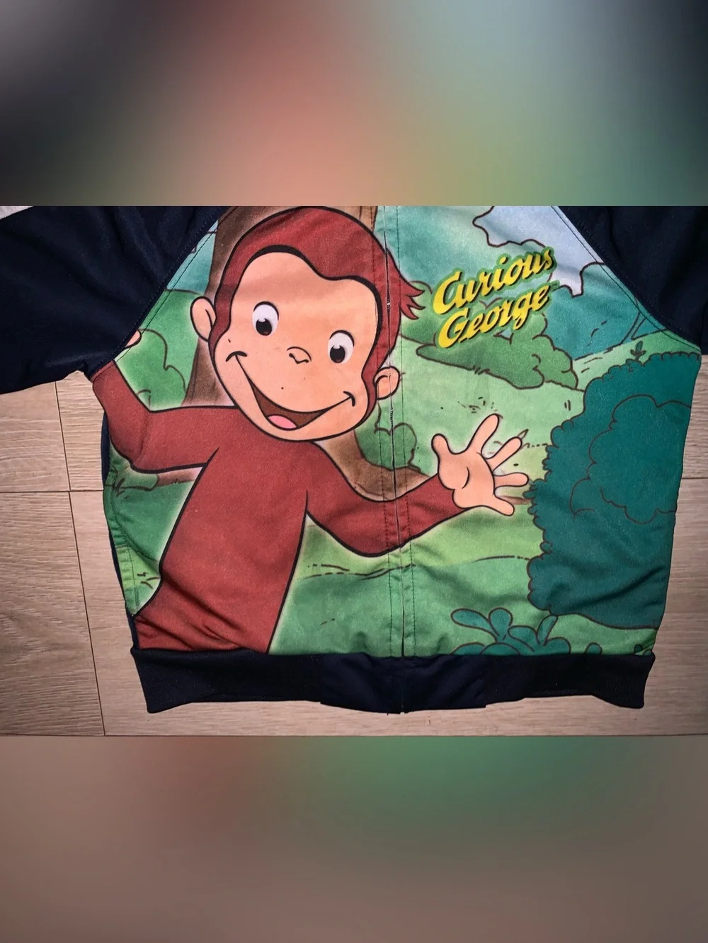Vintage Curious George Full-Zip Hoodie Size: 4T